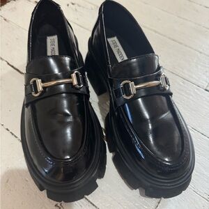Steve Madden Glossy Black Loafers